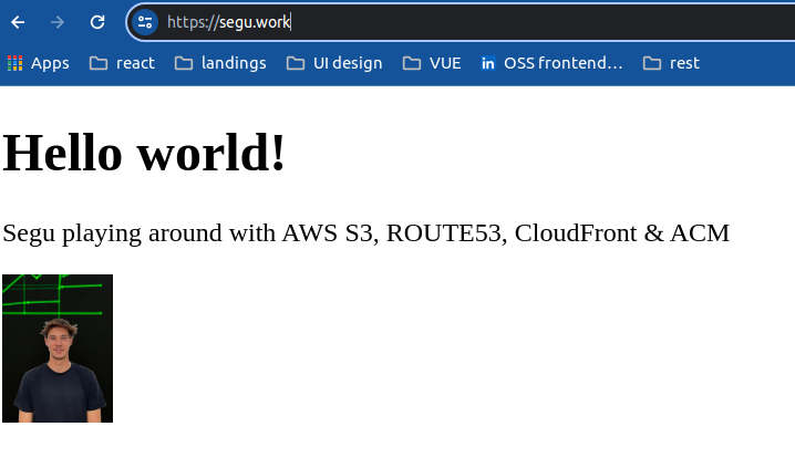 sitio estatico bajo domnio propio, servido a través de HTTPS